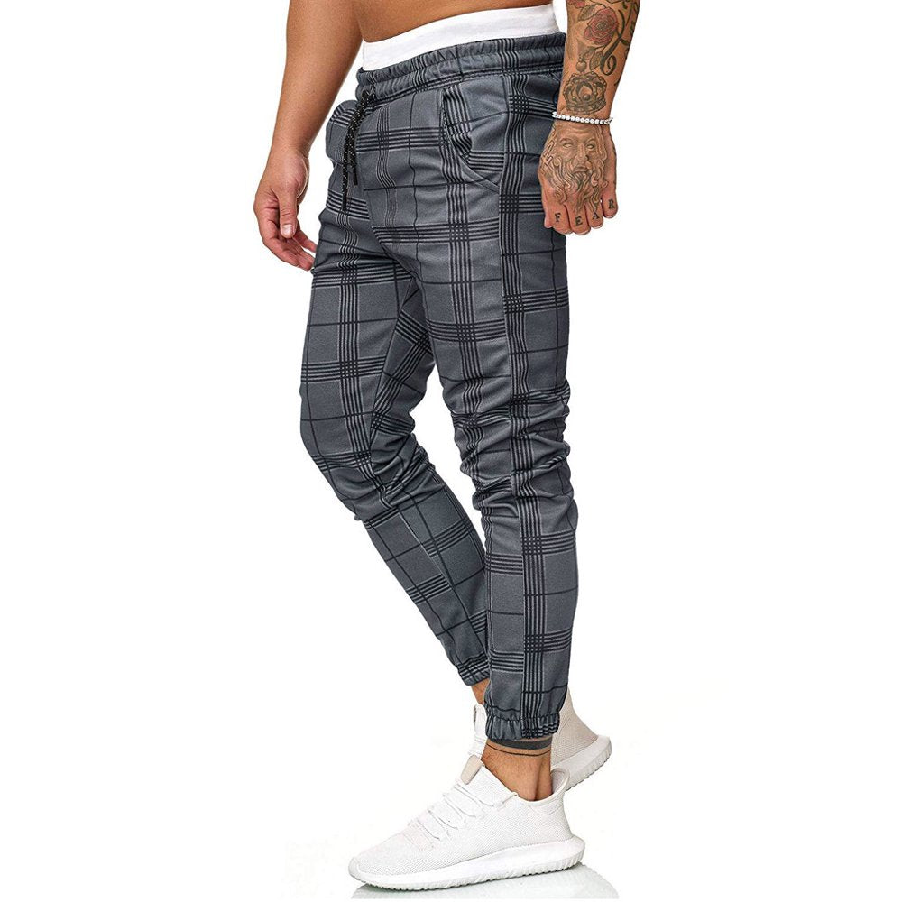 Men Lightweight Sweatpants for Jogging Running Relaxed Exercise Gym Workout Trendy Solid Tapered Athletic Sweatpants Elastic Waist Slim Jogger Pants Drawstring Dark Gray M