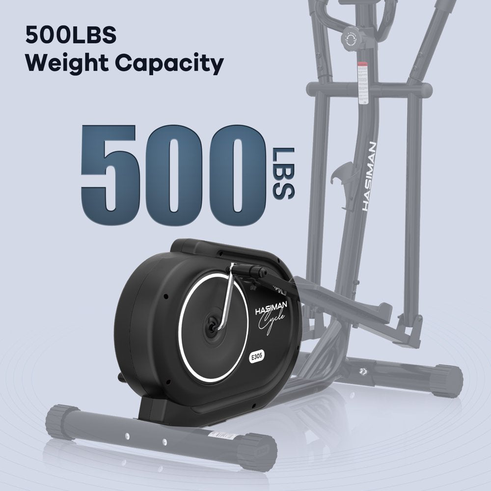 Pooboo  Magnetic Elliptical Exercise Machine Elliptical Bike Trainers for Home Use Pulse Rate Grips 350LB