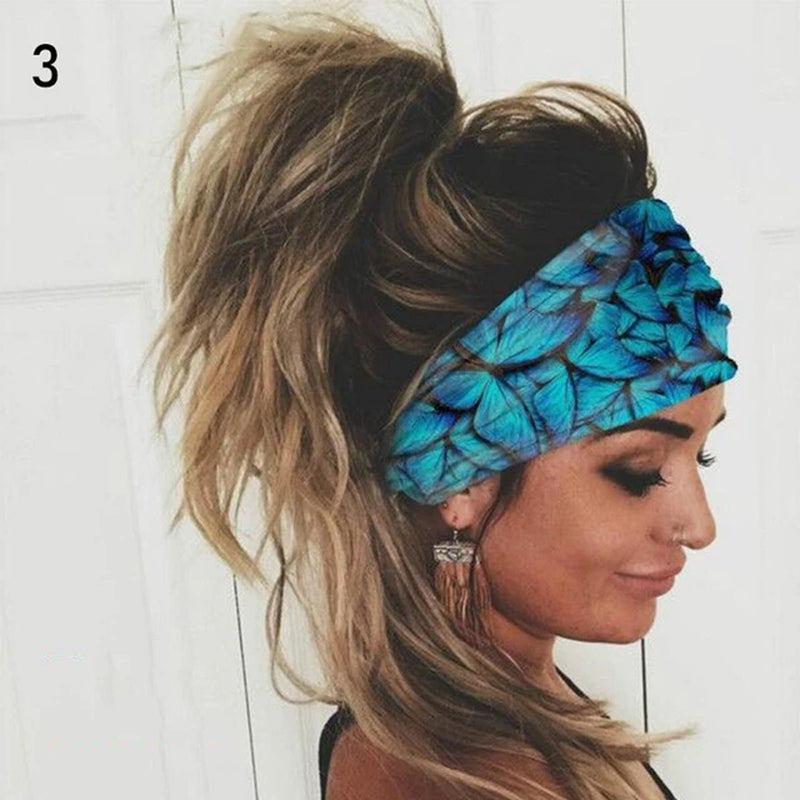10 Styles Women Stretch Wide Headwrap Sports Running Bandage Hair Bands Yoga Fitness Turban Elastic Headband Cotton Headwear