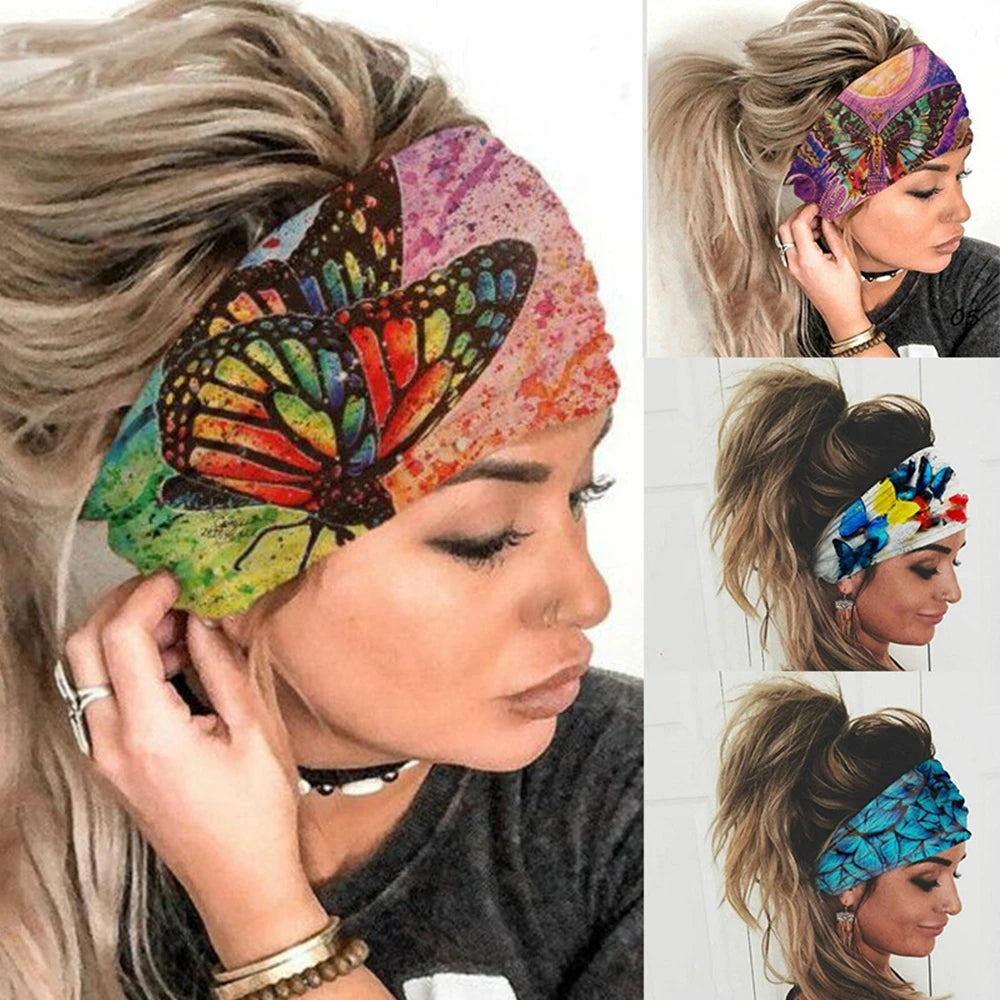 10 Styles Women Stretch Wide Headwrap Sports Running Bandage Hair Bands Yoga Fitness Turban Elastic Headband Cotton Headwear