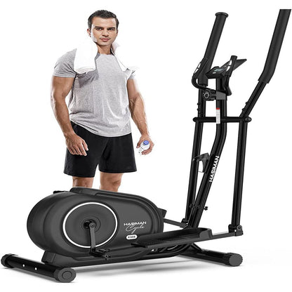 Pooboo  Magnetic Elliptical Exercise Machine Elliptical Bike Trainers for Home Use Pulse Rate Grips 350LB