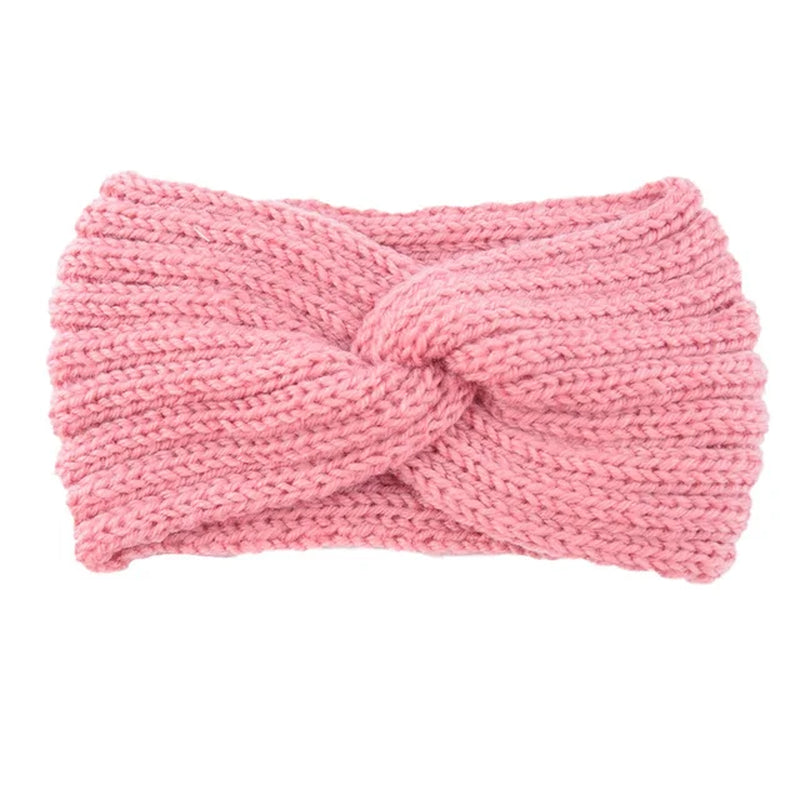 Autumn Winter Solid Crochet Knitting Wool Women Headband Weaving Cross for Handmade DIY Hair Bands Warm Sweet Girl Hair Accessor