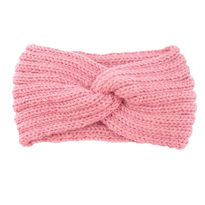 Autumn Winter Solid Crochet Knitting Wool Women Headband Weaving Cross for Handmade DIY Hair Bands Warm Sweet Girl Hair Accessor