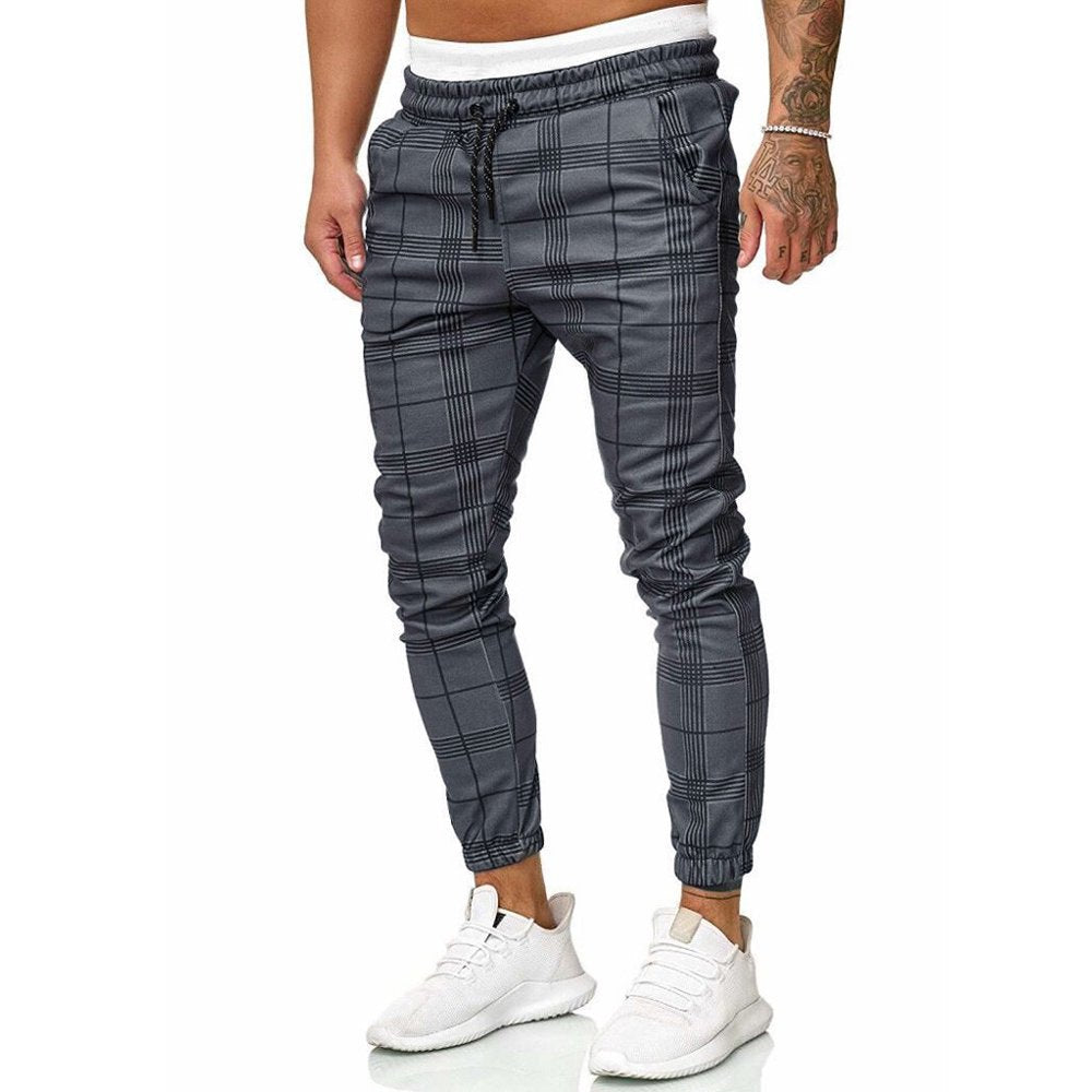 Men Lightweight Sweatpants for Jogging Running Relaxed Exercise Gym Workout Trendy Solid Tapered Athletic Sweatpants Elastic Waist Slim Jogger Pants Drawstring Dark Gray M