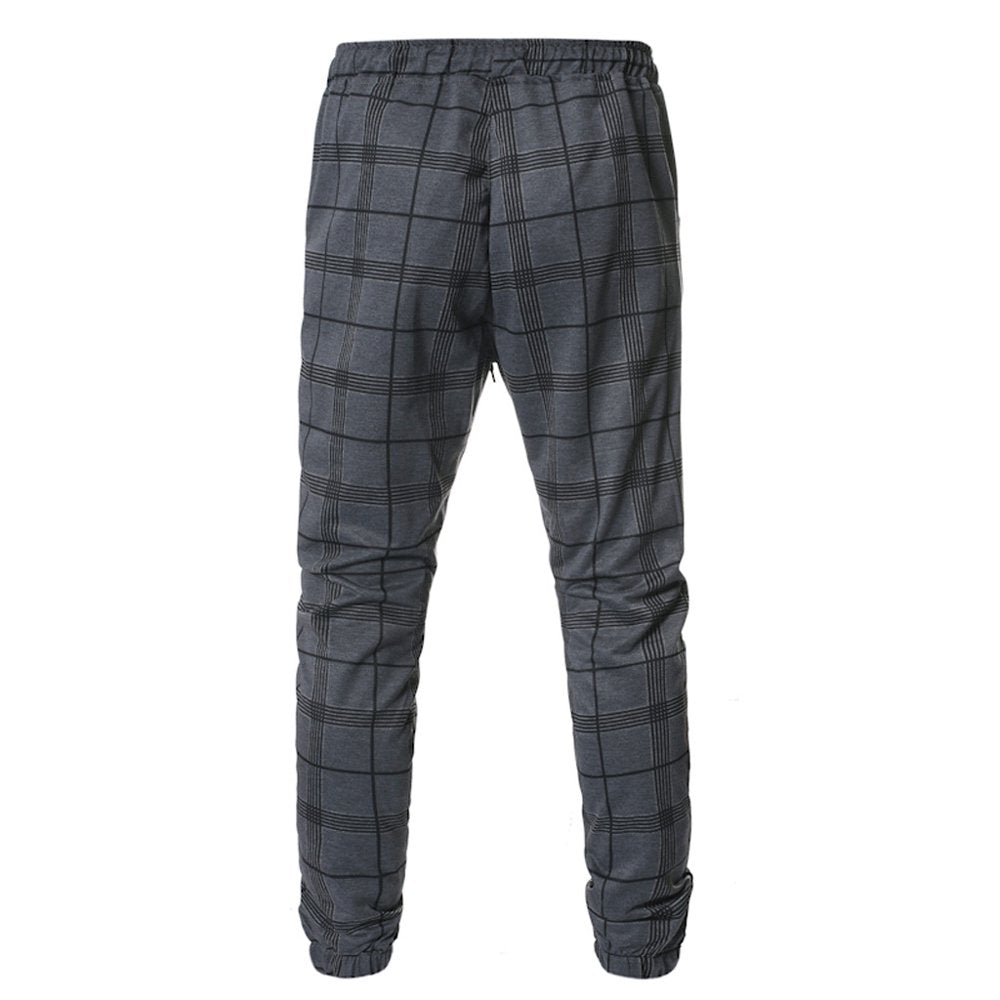 Men Lightweight Sweatpants for Jogging Running Relaxed Exercise Gym Workout Trendy Solid Tapered Athletic Sweatpants Elastic Waist Slim Jogger Pants Drawstring Dark Gray M